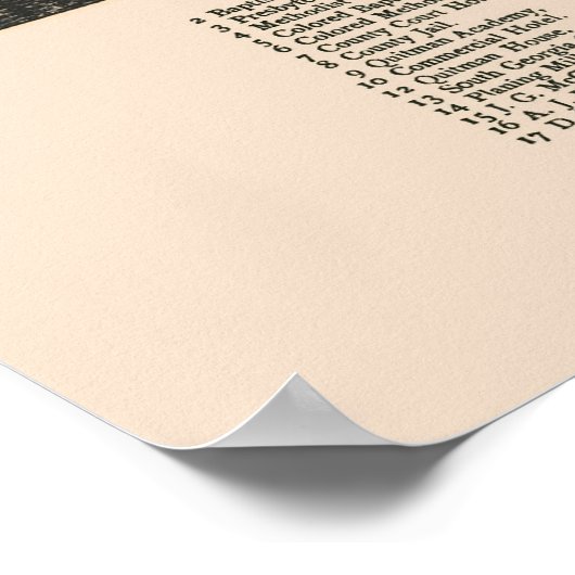 Quitman, GA Panorama - 1885 Poster (Hoek)