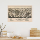Quitman, GA Panorama - 1885 Poster (Keuken)