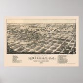 Quitman, GA Panorama - 1885 Poster (Voorkant)