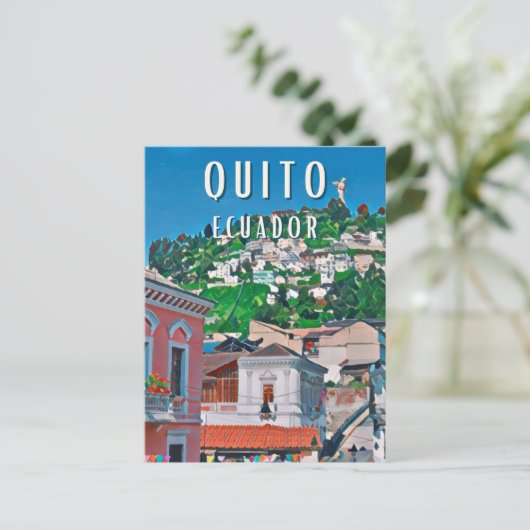Quito, de hoofdstad van Ecuador Briefkaart (Staand voorkant)