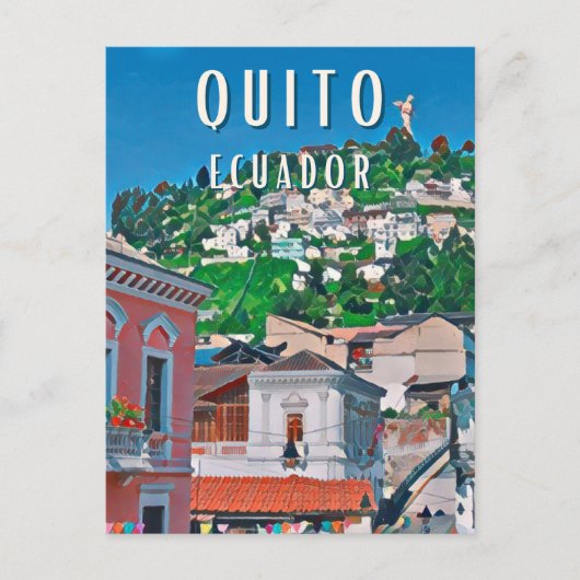 Quito, de hoofdstad van Ecuador Briefkaart (Voorkant)