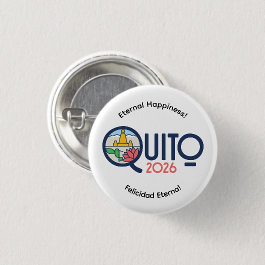 Quito Ecuador 2026 International Convention Pin Ronde Button 3,2 Cm (Voorkant /achterkant)