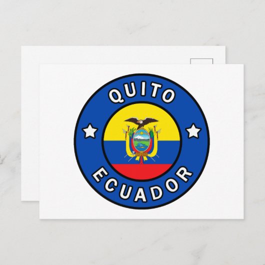 Quito Ecuador Briefkaart (Voorkant / Achterkant)