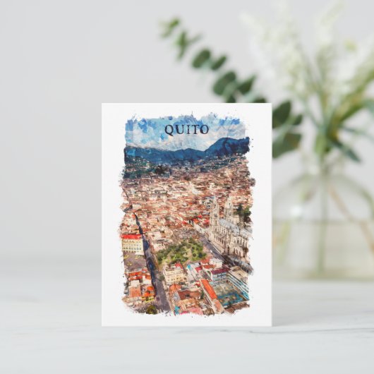 Quito Ecuador Cityscape Briefkaart (Staand voorkant)