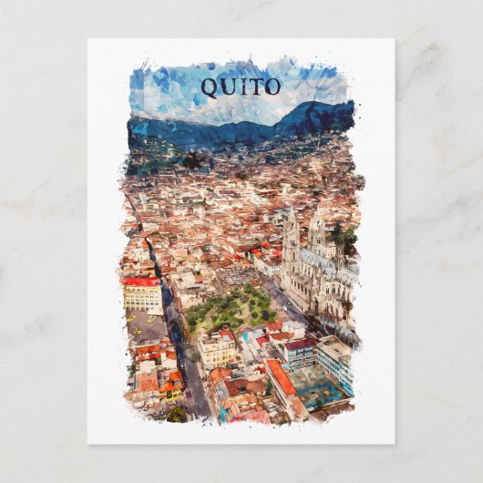 Quito Ecuador Cityscape Briefkaart (Voorkant)