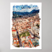 Quito Ecuador Cityscape Poster (Voorkant)
