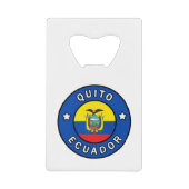 Quito Ecuador Creditkaart Flessenopener (Voorkant)