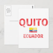 Quito Ecuador Design Briefkaart (Voorkant / Achterkant)