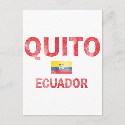 Quito Ecuador Design Briefkaart (Voorkant)