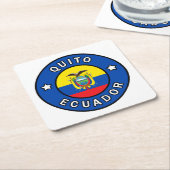 Quito Ecuador Kartonnen Onderzetters (Schuin)