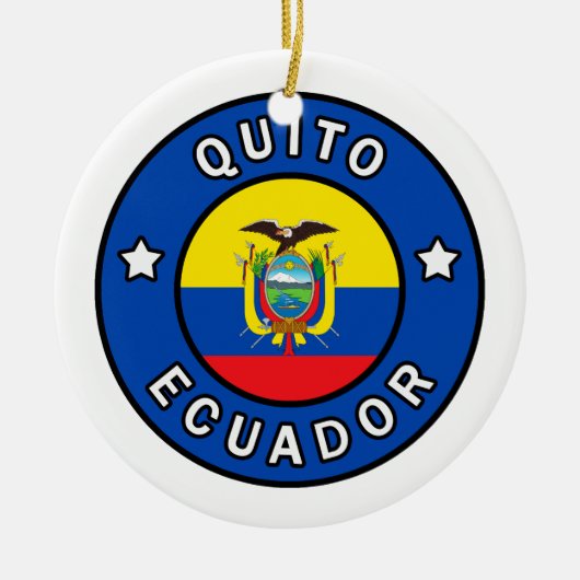Quito Ecuador Keramisch Ornament (Voorkant)