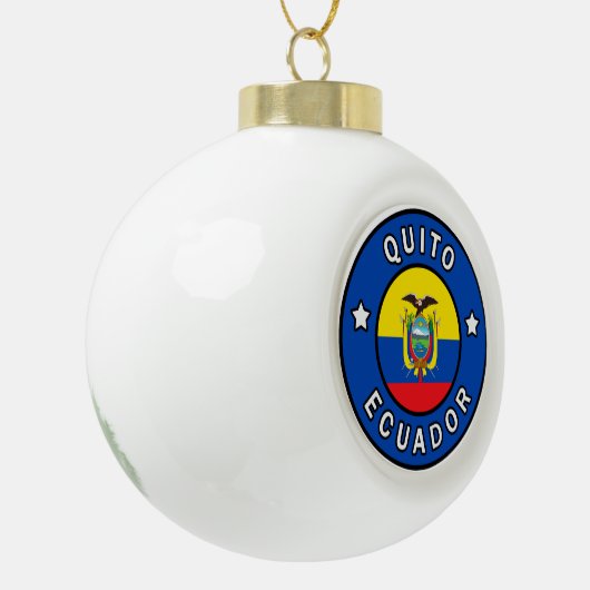 Quito Ecuador Keramische Bal Ornament (Links)