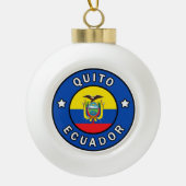 Quito Ecuador Keramische Bal Ornament (Voorkant)