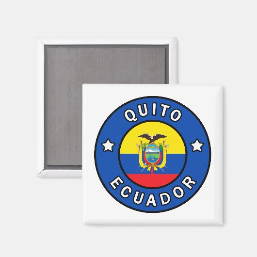 Quito Ecuador Magneet (Voorkant / Achterkant)