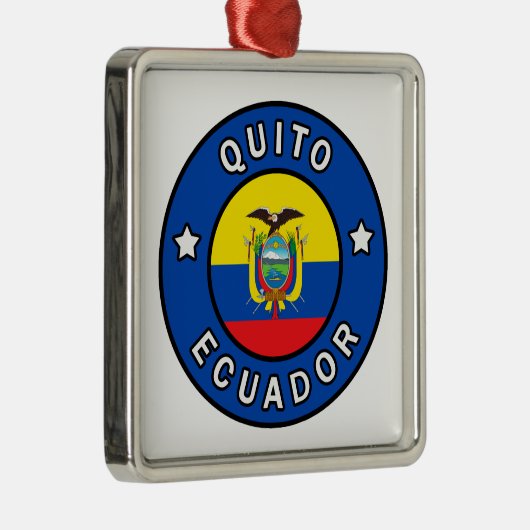 Quito Ecuador Metalen Ornament (Rechts)