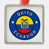 Quito Ecuador Metalen Ornament (Voorkant)