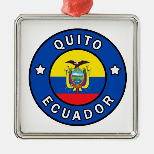 Quito Ecuador Metalen Ornament (Voorkant)