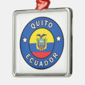 Quito Ecuador Metalen Ornament (Links)