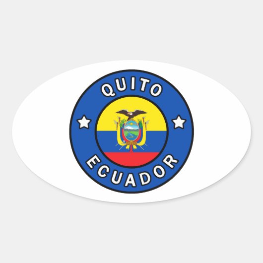 Quito Ecuador Ovale Sticker (Voorkant)