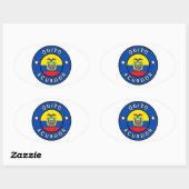 Quito Ecuador Ovale Sticker (Vel)