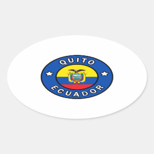 Quito Ecuador Ovale Sticker