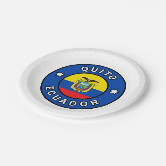 Quito Ecuador Papieren Bordje (Gekanteld)
