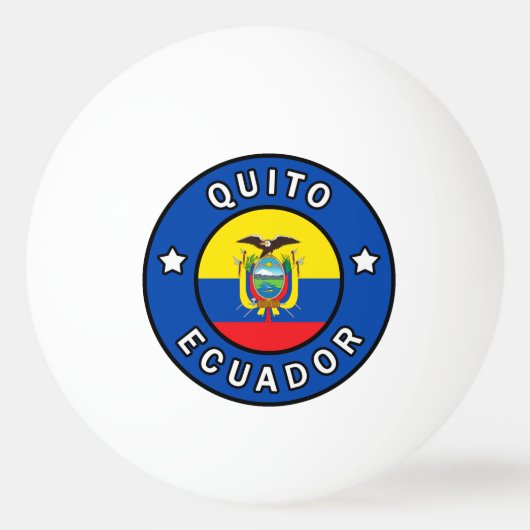 Quito Ecuador Pingpongbal (Voorkant)