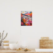 Quito Ecuador Reis Stad Schilderen Esthetisch Poster (Keuken)