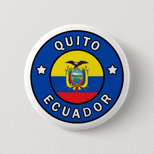 Quito Ecuador Ronde Button 5,7 Cm (Voorkant)