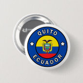 Quito Ecuador Ronde Button 5,7 Cm (Voorkant /achterkant)