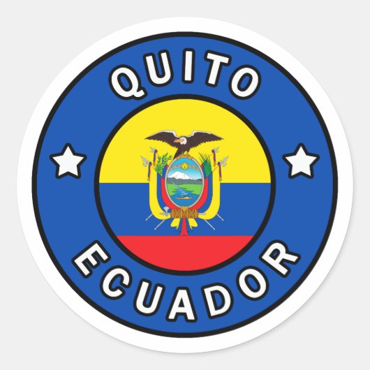 Quito Ecuador Ronde Sticker (Voorkant)