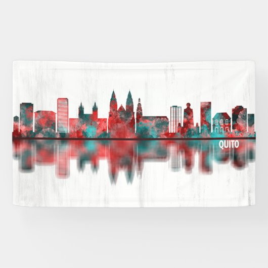 Quito Ecuador Skyline Spandoek (Horizontaal)