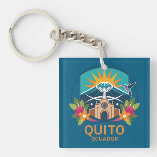 Quito Ecuador South America Sleutelhanger (Voorkant)