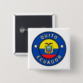 Quito Ecuador Vierkante Button 5,1 Cm (Voorkant /achterkant)