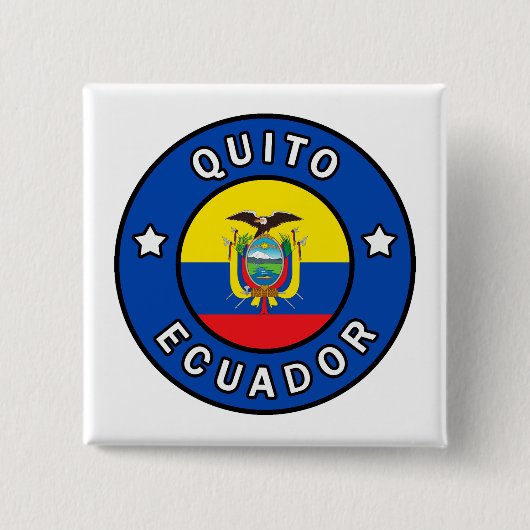 Quito Ecuador Vierkante Button 5,1 Cm (Voorkant)
