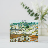 Quito Ecuador Waterverf Illustratie Briefkaart (Staand voorkant)