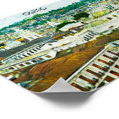 Quito Ecuador Waterverf Illustratie Briefkaart Poster (Hoek)