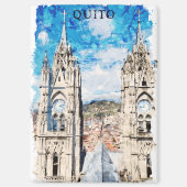 Quito Ecuador Waterverf Vintage Reizen Magneet (Voorkant)