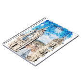 Quito Ecuador Waterverf Vintage Reizen Notitieboek (Linkerzijde)