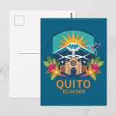 Quito Ecuador Zuid-Amerika Briefkaart (Voorkant / Achterkant)