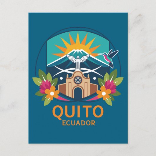 Quito Ecuador Zuid-Amerika Briefkaart (Voorkant)