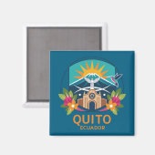 Quito Ecuador Zuid-Amerika Magneet (Voorkant / Achterkant)