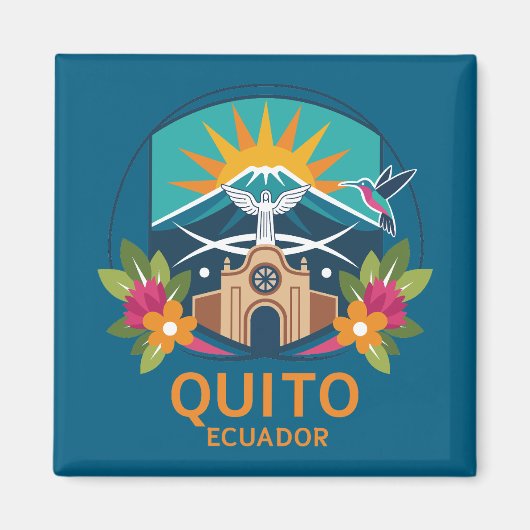 Quito Ecuador Zuid-Amerika Magneet (Voorkant)