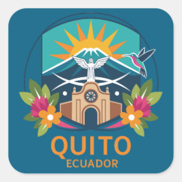 Quito Ecuador Zuid-Amerika Vierkante Sticker