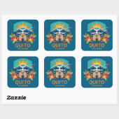 Quito Ecuador Zuid-Amerika Vierkante Sticker (Vel)