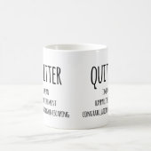 Quitter Retirement Gift, Funny Retirement Gift Koffiemok (Center)