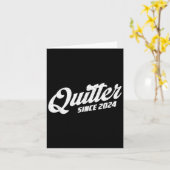 Quitter Since 2024 Non-smoker Quit Smoking Kaart (Gele Bloem)