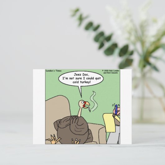 Quittng Roking Kold Turkey Funny Gifts & T - shirt Briefkaart (Staand voorkant)