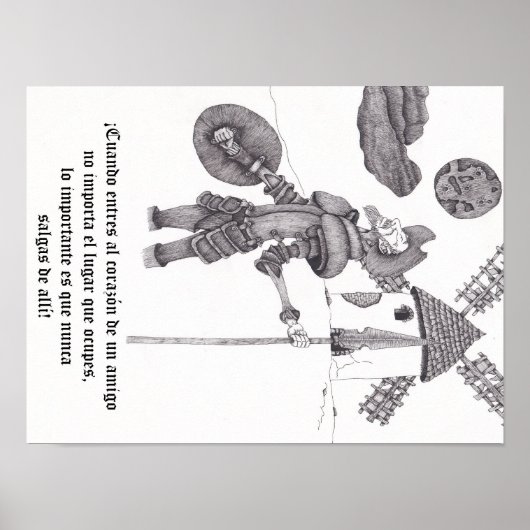 Quixote over vriendschap poster (Voorkant)