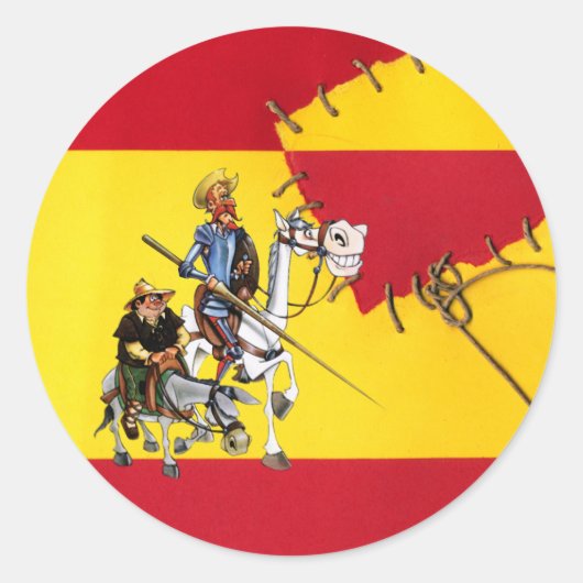 @QUIXOTEdotTV Ronde Sticker (Voorkant)